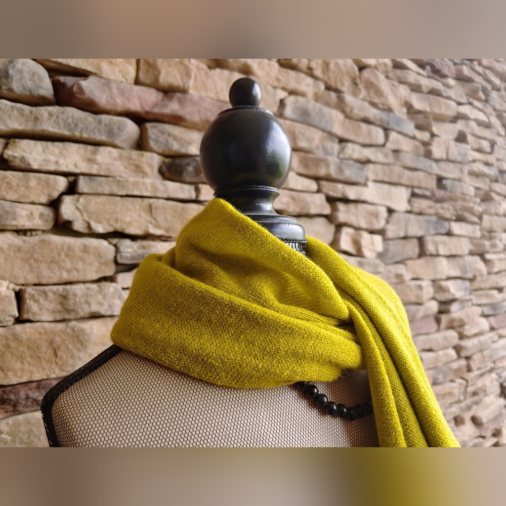 Vintage Floral Bohemian Whimsigoth Mustard Rose Lace Trim Long Scarf | Preppy - Picture 11 of 17